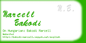 marcell bakodi business card